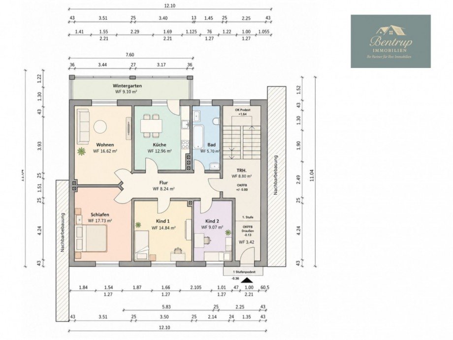 Grundriss Erdgeschosswohnung Osnabr�ck