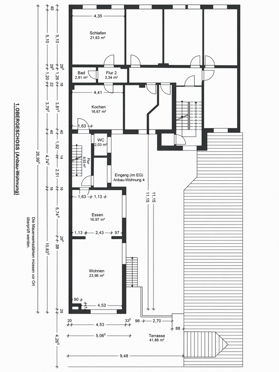 1. Obergeschoss Anbau Mehrfamilienhaus Selm