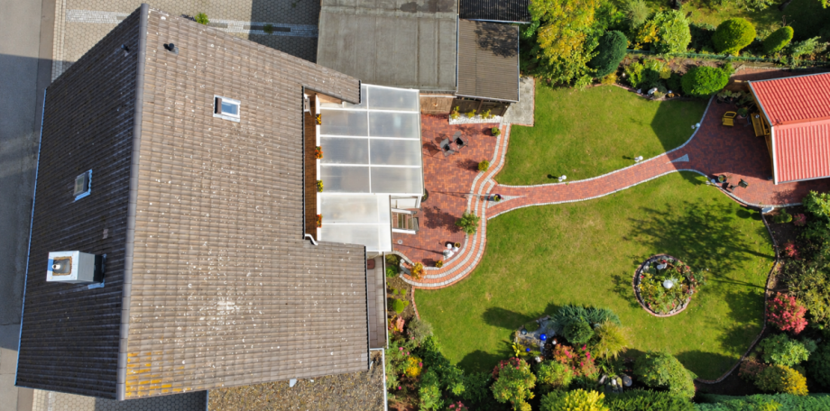 Luftbild von Haus und Garten Einfamilienhaus Georgsmarienh�tte