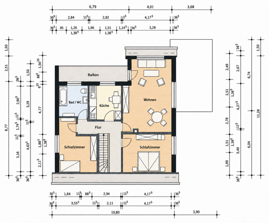 Grundriss 1. Obergeschoss Einfamilienhaus Georgsmarienh�tte